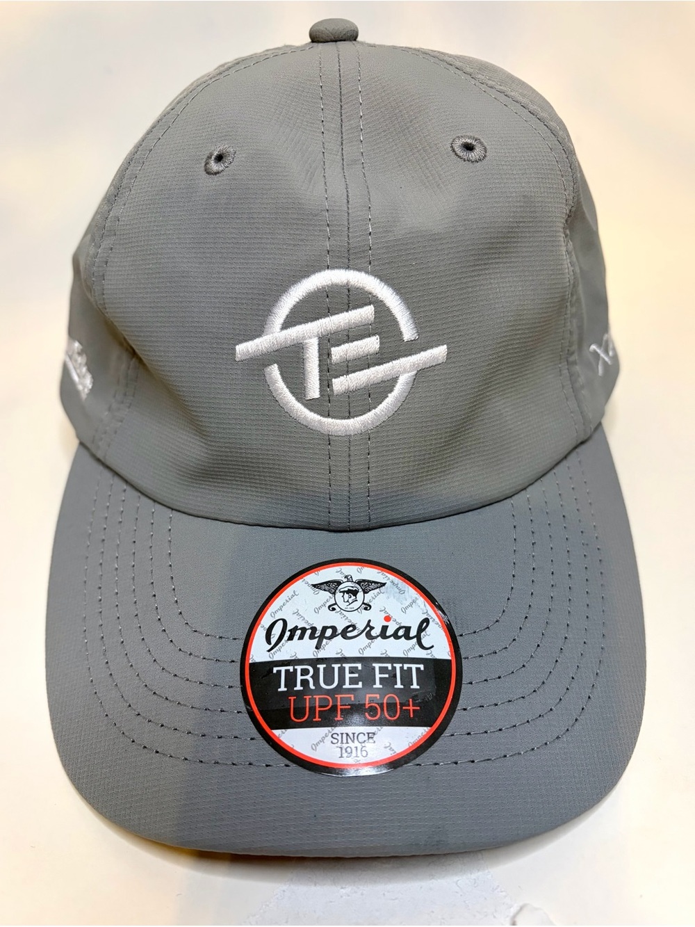 Imperial True Fit UPF 50+ Grey TCDGA Logo Baseball Cap